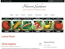 Tablet Screenshot of harvestgardener.com